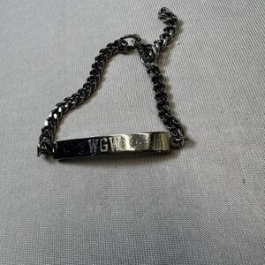 Sarah Coventry Silver Tone WGW Men's Bar Bracelet